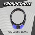 thumbnail image 2 of MELIVO Bike Lock,26.77" Cable Lock,Cable Bicycle Lock Bike Lock For Kids,Blue, 2 of 7