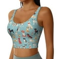 thumbnail image 2 of Fotbe Animal Dog Sujetador Deportivo Largo sin Aros para Mujer con Almohadillas y Soporte Medio, Transpirable y Absorbente, Camiseta Tipo Chaleco o Tank Top-X-Large, 2 of 8
