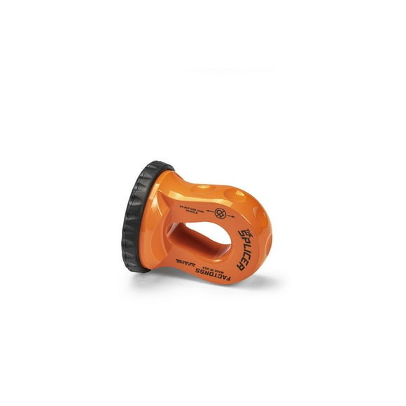 Factor 55 Winch Cable Shackle Mount 00352-07 The Splicer; Fits Up To 1 Inch Diameter Shackles; Fits 1/2 Inch Diameter Synthetic Winch Ropes; 16000 Pounds Capacity; Orange; Single