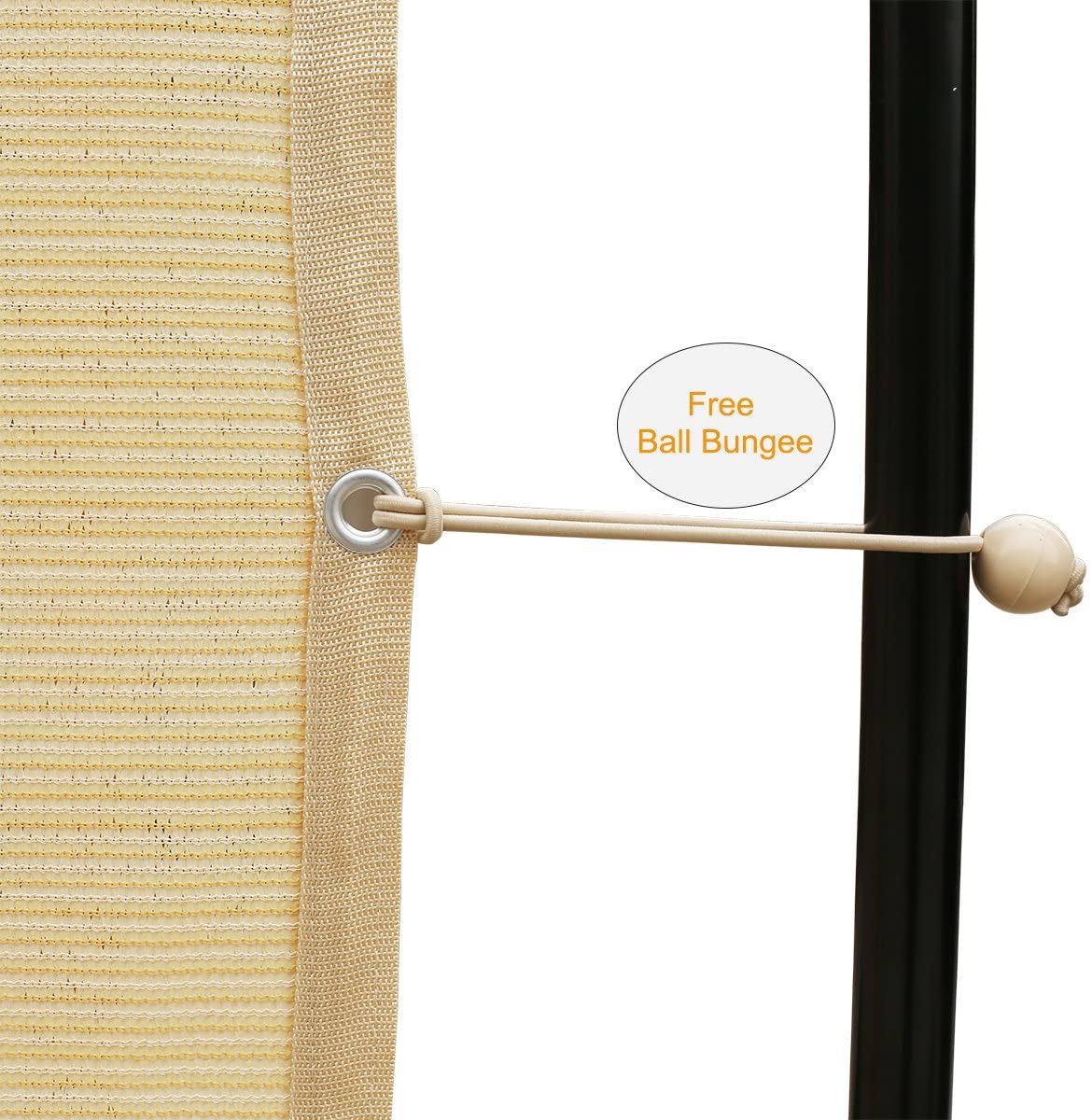 10 ft. x 12 ft. 90% Shade Fabric Sun Shade Cloth with Grommets for Pergola Cover Canopy (12-Bungee Balls)