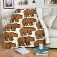 thumbnail image 1 of Manta polar BE05 con estampado de oso, 1 of 5