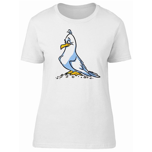 Funny Cartoon Seagull Tee Women's -Image by Shutterstock