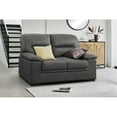 thumbnail image 2 of Lexicon Michigan Microfiber 2-Piece Upholstered Sofa Set in Dark Gray, 2 of 10