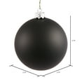 thumbnail image 2 of Vickerman 2.75" Christmas Ornament Ball, Black Matte Finish, Shatterproof Plastic, UV Resistant, Holiday Christmas Tree Decoration, 12 Pack, 2 of 5