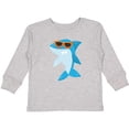 thumbnail image 3 of Inktastic Cool Shark, Shark Wearing Sunglasses, Cute Shark Boys or Girls Long Sleeve Toddler T-Shirt, 3 of 5