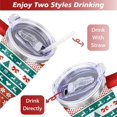 thumbnail image 4 of Christmas Tree Elk Bow Tie Stripes 40 Oz Tumbler with Handle Lid and Straw Stainless Steel Double Walled Vacuum Insulated Cup Merry Christmas Gifts Tumbler for Women Men Friends Outdoor Indoor, 4 of 5
