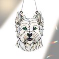 thumbnail image 6 of 89Bloom West Highland White Terrier Stained Glass Hologram Ornament, Dog Stained Glass Suncatcher Ornaments Home Decor, Dog Holographic Ornaments, 6 of 7