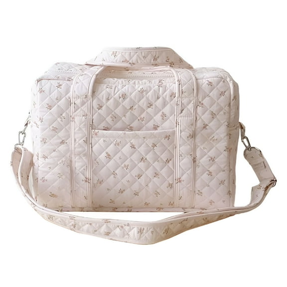 GASTROPOD Travel Duffel Bag for Women Floral Quilted Puffer Bag Nylon Adjustable Strap Carry on Bag Multiple Pocket Crossbody Bag for Travel