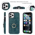 thumbnail image 3 of Funda de piel estilo vintage para iPhone 11 Pro con ranura para tarjetas, anillo giratorio de 360 grados, protección para la cámara, protección en las 4 esquinas, funda de teléfono muy resistente., 3 of 5