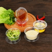 EDI Clear Plastic Disposable Portion Cups/Souffle Cup with Lids (3.25 oz, 50)
