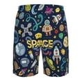 thumbnail image 6 of Kll Colorful Space Men'S Casual Summer Beach Shorts Hawaiian Shorts With Pockets-Large, 6 of 9