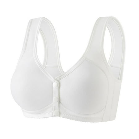 Erwazi Daisy Bra for Seniors  Womens Bras Comfortable Wireless Front Closure Bra Push Up Full Coverage Bralette