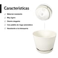 thumbnail image 3 of Maceta 30cm Moderna Minimalista Interior Exterior con Plato blanco Elly Decor MCA01WH-30CMCPLT, 3 of 7