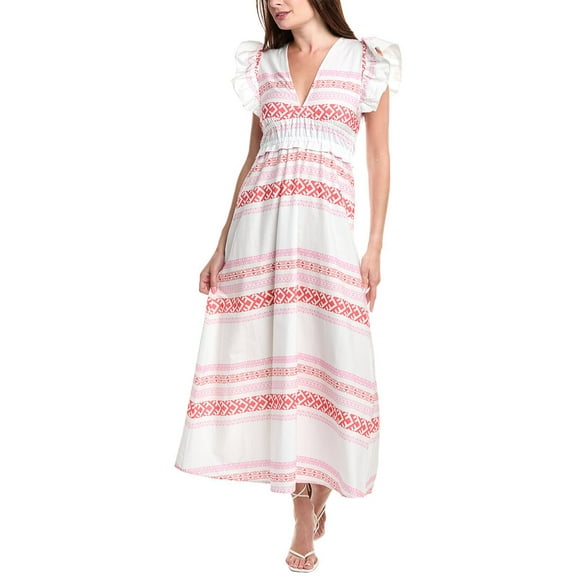 Sail to Sable womens  Midi Dress, l, Red