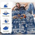 thumbnail image 4 of Football Blanket Dallas Blankets Soft Flannel Throw Blankets Warm Lightweight Travel Blanket Birthday Gifts for Men Women 80"x60", 4 of 6