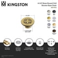 thumbnail image 4 of Kingston BSFT4137 Watercourse 4-1/4-Inch Brass Round Grid Shower Base Drain with Flange in Brushed Brass, 4 of 5