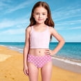 thumbnail image 2 of Toddler Girl's Bikini Sets Two Piece Swimsuit UPF 50+ Sun Rash Guard And Swim Shorts For Beach Pool Summer Swimwear Size 3-4T, 2 of 8