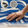 thumbnail image 6 of ODIKA 4'x6' Washable Area Rug Stain Resistant, Low Pile, Easy Care Abstract Brushstroke Interlocking Wave Motif Accessories Navy Long Refined for Dorm Room, Small Living Room, 6 of 7
