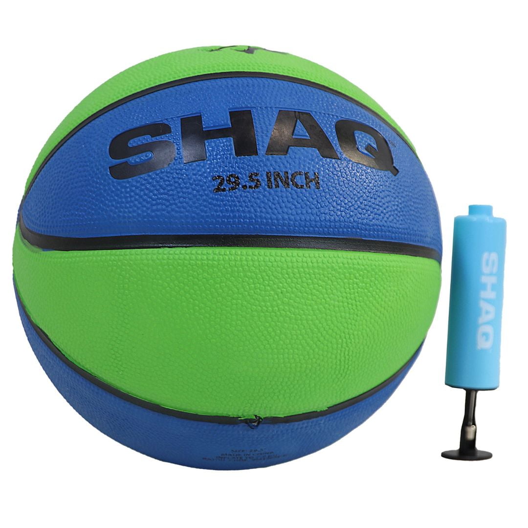 SHAQ 29.5" Composite Basketball Deflated with Mini Pump Indoor Outdoor Basketball Size 7 Basketball Shaq Youth Basket ball Equipment