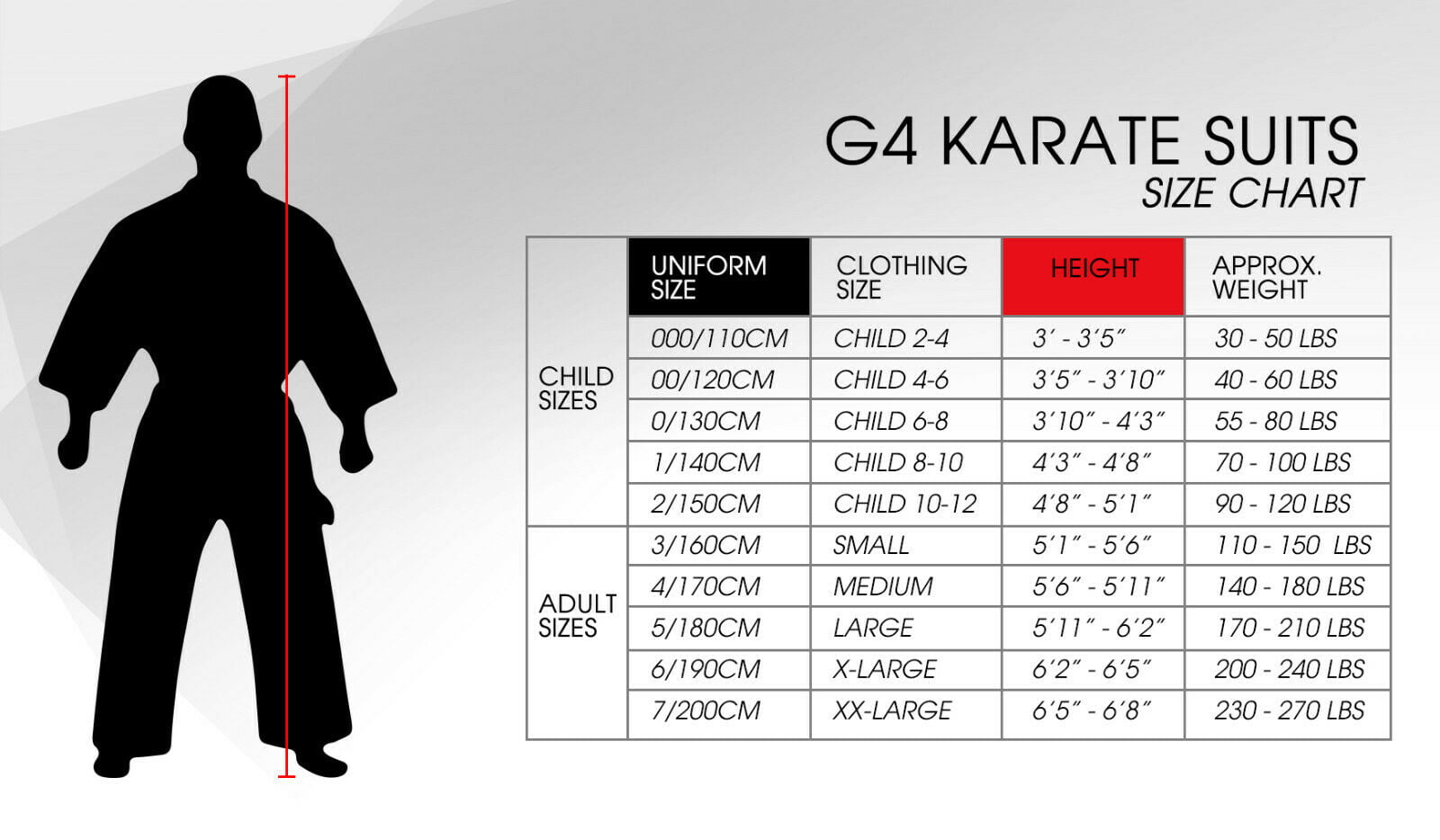 G4 Karate Suit GI Aikido Training Adult Student Karate Suits GI Aikido club & Free Belt Black White 170cm 180 cm 190cm 200 cm 
