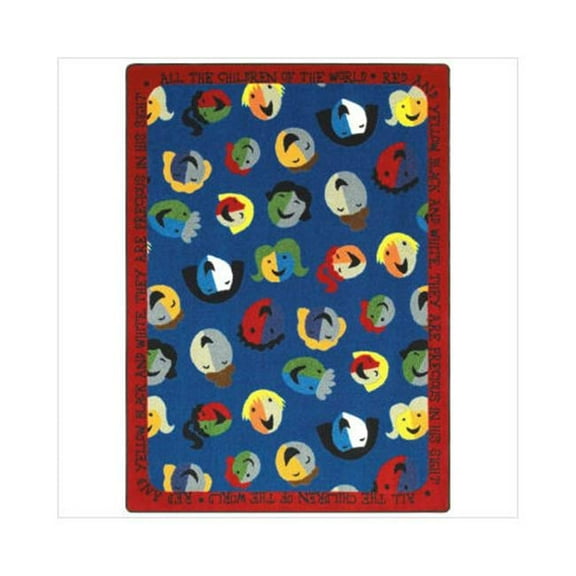 Children of the World 3 ft.10 in. x 5 ft.4 in.  WearOn Nylon Machine Tufted- Cut Pile Educational- Faith Based Rug