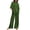 Black, variant on Plus Size Fall Outfits for Women 2 Piece Outfit Beach Suit 3/4 Sleeve Solid Color Trousers Casual Wide Leg Pants 5XL