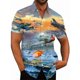 thumbnail image 3 of Camisa con estampado 3D de avión de combate para hombre, camisas y blusas hawaianas informales de verano de gran tamaño, camisa con botones para hombre, 3 of 5
