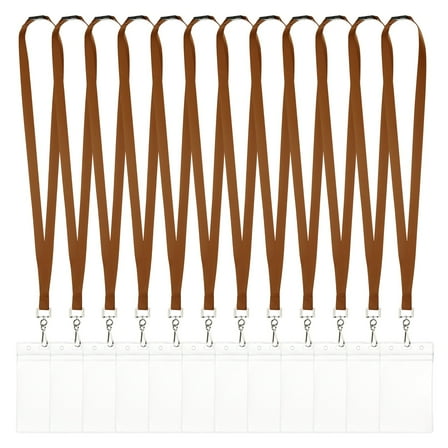 Uxcell 12Pack Colored Lanyards for ID Badges, Breakaway Lanyards for Keys, Gold