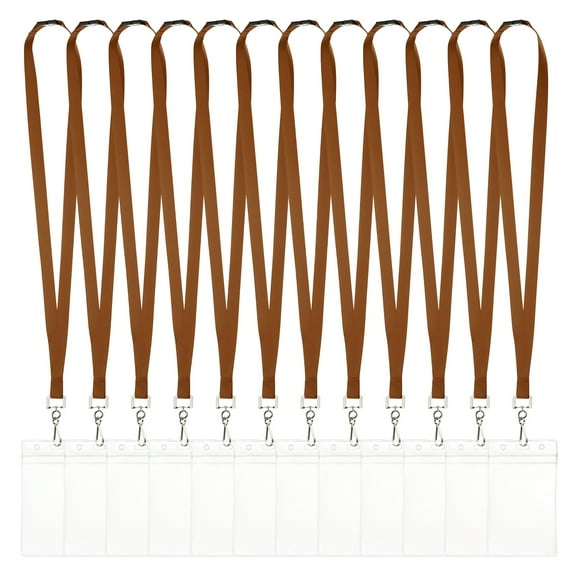 Uxcell 12Pack Colored Lanyards for ID Badges, Breakaway Lanyards for Keys, Gold