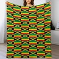 thumbnail image 4 of African Kente Cloth Print Throw Blanket for Women, Men & Kids - Super Soft Plush Blanket Throw Fleece Blanket Animal Blanket, 4 of 7
