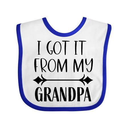 

Inktastic I Get It from My Grandpa Gift Baby Boy or Baby Girl Bib