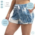 thumbnail image 4 of Hello Mello Dyes The Limit Soft Pajama Lounge Shorts, Blue Large/X-Large (Women's), 4 of 7