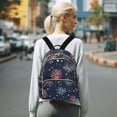 thumbnail image 7 of FORMRS Mini Backpack Purse for Women Travel Daypack Casual Shoulder Bag, Red and Blue Fireworks Pattern, 7 of 7