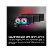 Thermaltake TH240 V2 Ultra ARGB Sync Chassis Cooling Fan/Radiator/Water Block/Pump, Black