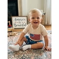 thumbnail image 4 of Cenuakty 3M-5T Toddler Boy Outfit 4th of July Short Sleeve Crew Neck America Flag Embroidery Tops and Popsicle Print Shorts Set, 4 of 9