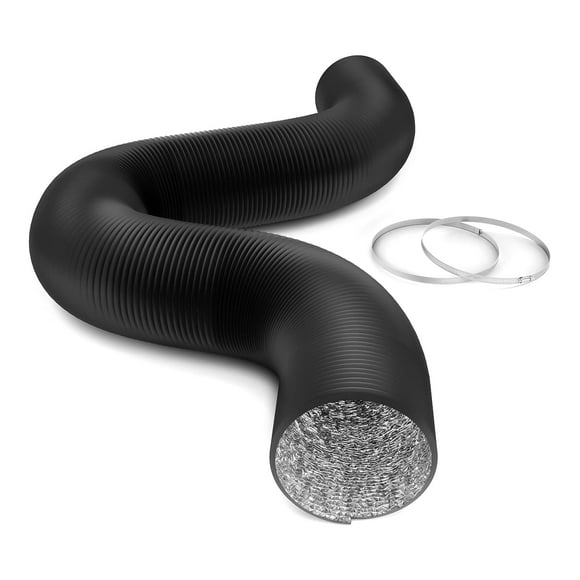 Conducto de aire flexible de aluminio de 6 pulgadas y 25 pies iPower Black