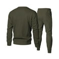 thumbnail image 4 of VBTAPA Mens 2 Piece Sweatsuits Casual Athletic Outfits Crewneck Long Sleeve Sweatshirt Jogging Sweatpants Tracksuits Set Jogger Matching Sets with Pockets Army Green XL, 4 of 5