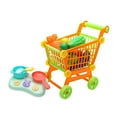 thumbnail image 4 of Juguetes de carrito de compras de KDS, juego de simulacro, juguete de la tienda de comestibles, mini carro de supermercados, vegetales de fruta para, 4 of 9