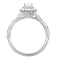 thumbnail image 2 of Unique Moments 1 ct Lab Grown Diamond Double Halo Oval Engagement Ring in 10K White Gold, 2 of 5