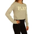 thumbnail image 2 of Aeropostale Womens PLAY Quilted Sweatshirt, Grey, Juniors, X-Small, 2 of 5