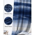 thumbnail image 3 of Navy Blue Ombre Blackout Curtains for Bedroom Living Room Darkening Curtains 63 Inches Long Modern Abstract Art Farmhouse Window Curtain 2 Panels Set Insulated Window Treatment Grommet Drapes 42"x63", 3 of 9