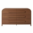 thumbnail image 6 of Walker Edison Contemporary Waterfall 6-Drawer Dresser, Medium Brown Oak, 6 of 14