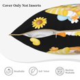 thumbnail image 5 of Haiem Bee Happy Sunflower Gnomes Print Velvet Soft Solid Decorative Square Throw Pillow Covers Set with Elegant Piping Christmas Cushion Case for Sofa Bedroom Car-18"x18", 5 of 8