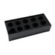 thumbnail image 1 of Jarrón de flores rectangular de acrílico negro largo para oficina y sala de estar 25x10x6.5cm 10 Agujero, 1 of 9