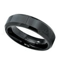 thumbnail image 2 of 6mm Black Tungsten Wedding Ring - Polished Finish Black IP Comfort Fit Tungsten Carbide Ring - Ladies Tungsten Anniversary Ring - TN086s12.5, 2 of 3