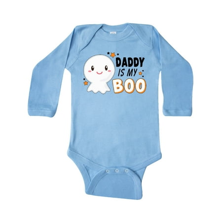 

Inktastic Daddy is my Boo with Cute Ghost Gift Baby Boy or Baby Girl Long Sleeve Bodysuit