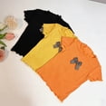 thumbnail image 6 of Quealent Girls T Shirts Double Layer Ruffle Short Sleeve Kids Summer Crewneck Tunic Tee Tops 5-14 Years (Yellow, 5-6 Years), 6 of 8