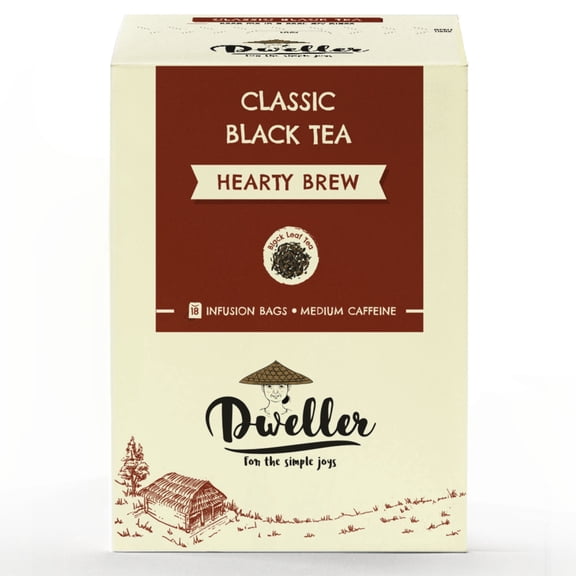 Dweller Classic Black Tea, Tea Bags, 18 Count