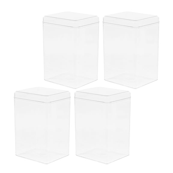 SHOWERORO Clear Small Display Boxes 9.5x6.5x6.5 Inches for Collectible Storage and Organization, 4 Pack