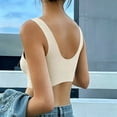 thumbnail image 5 of Nilvkv No Underwire Bras for Women, Bras for Women, Solid Wireless Push Up Breathable Stretchy Wide Strap Bra White 36BC, 5 of 6